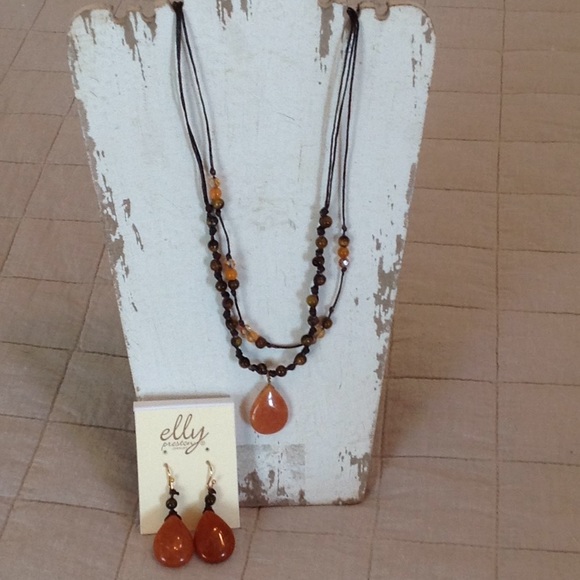 Set-Boho Layered Necklace and Earrings - Picture 8 of 8